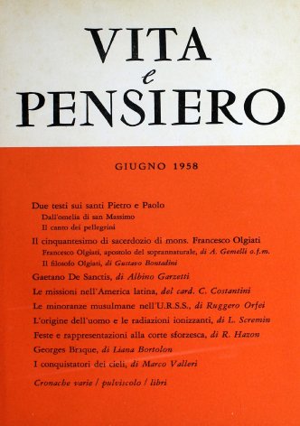 VITA E PENSIERO - 1958 - 6