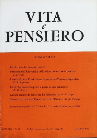 VITA E PENSIERO - 1962 - 10