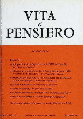 VITA E PENSIERO - 1962 - 11
