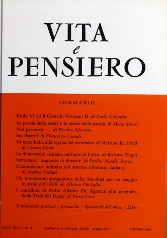 VITA E PENSIERO - 1963 - 8