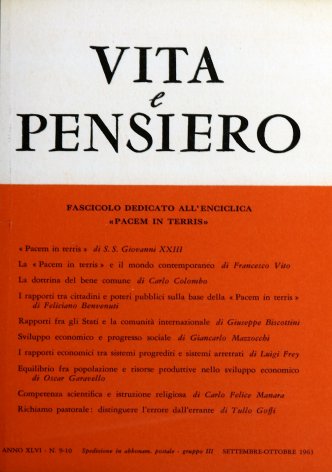VITA E PENSIERO - 1963 - 9-10