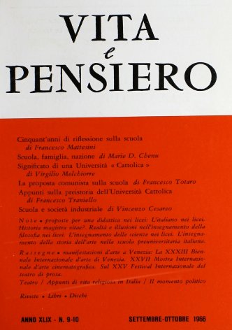VITA E PENSIERO - 1966 - 9-10
