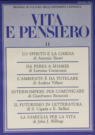VITA E PENSIERO - 1986 - 11