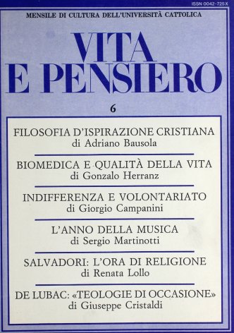 VITA E PENSIERO - 1986 - 6