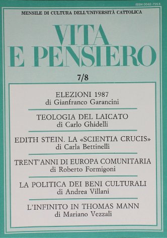 VITA E PENSIERO - 1987 - 7-8