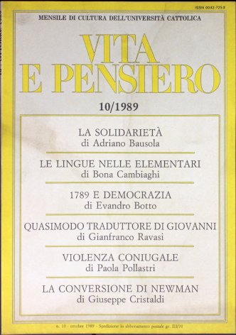 VITA E PENSIERO - 1989 - 10
