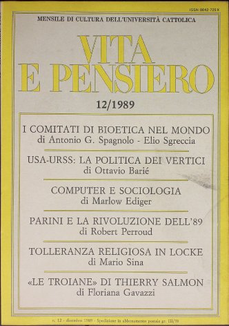 VITA E PENSIERO - 1989 - 12