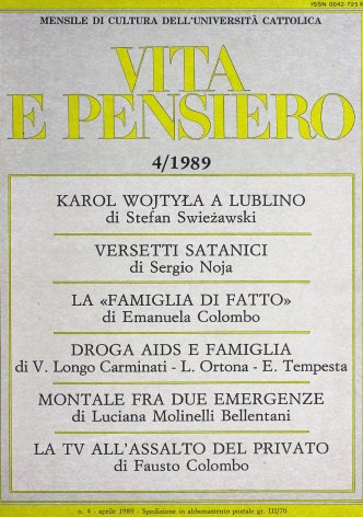 VITA E PENSIERO - 1989 - 4