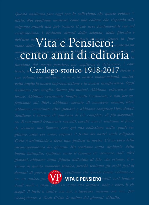 Vita e Pensiero: cento anni di editoria