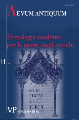 AEVUM ANTIQUUM - 2011 - 11. Tecnologie moderne per le opere degli antichi
