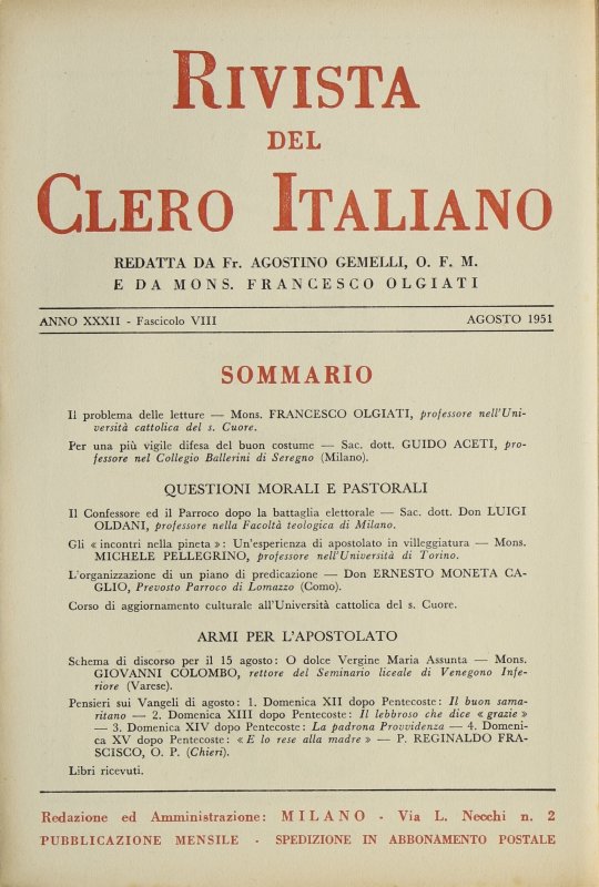 Gli « incontri nella pineta »: Un’esperienza di apostolato in villeggiatura
