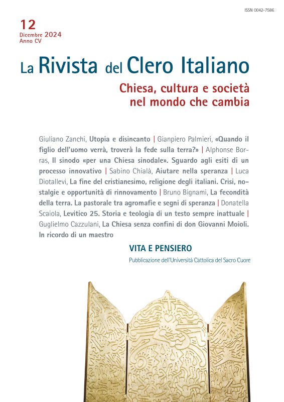 La fine del cristianesimo, religione degli italiani.
Crisi, nostalgie e opportunità di rinnovamento