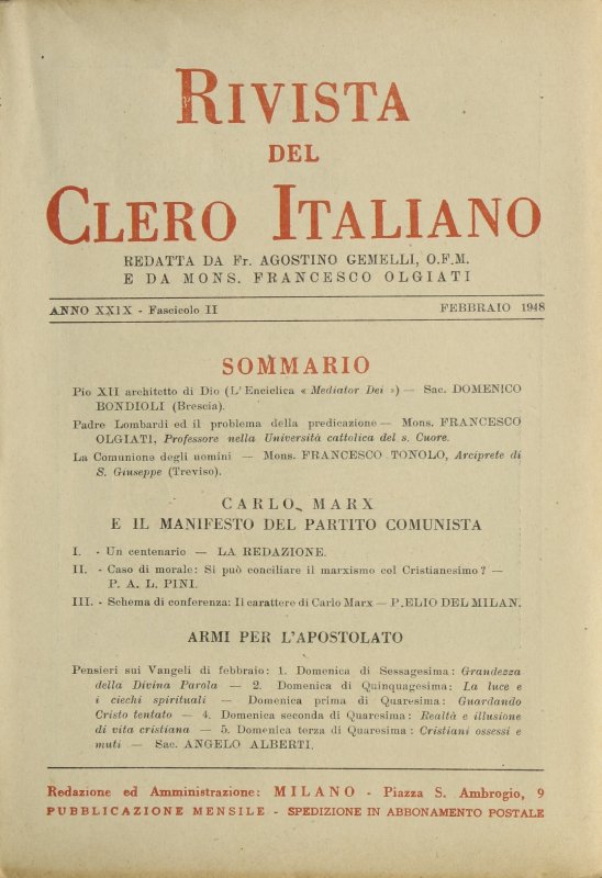 LA RIVISTA DEL CLERO ITALIANO - 1948 - 2