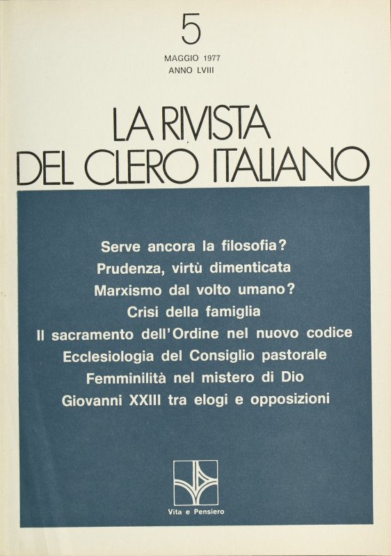 LA RIVISTA DEL CLERO ITALIANO - 1977 - 5