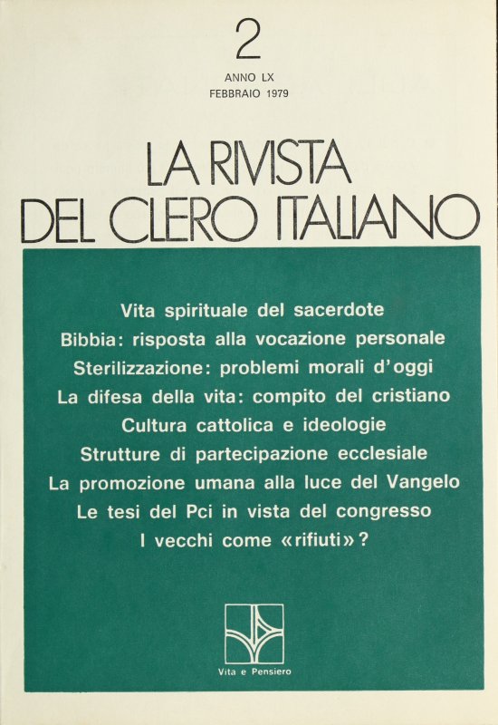 LA RIVISTA DEL CLERO ITALIANO - 1979 - 2