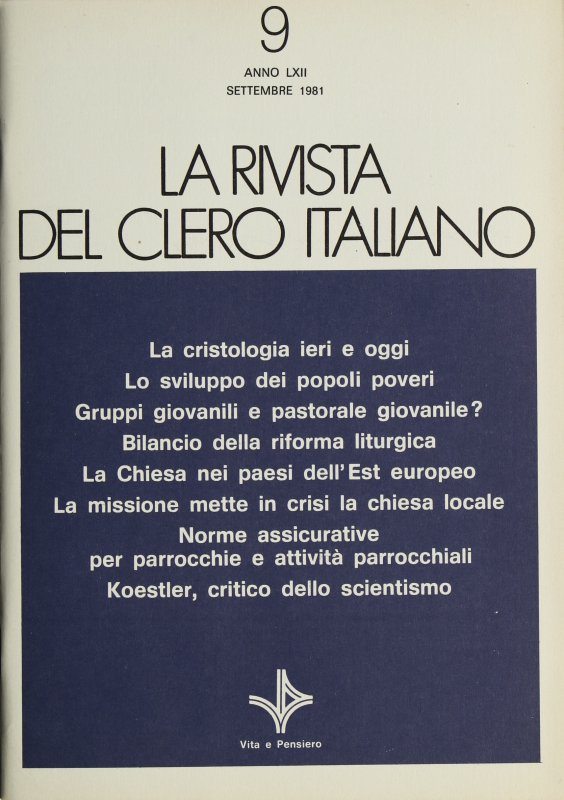 LA RIVISTA DEL CLERO ITALIANO - 1981 - 9