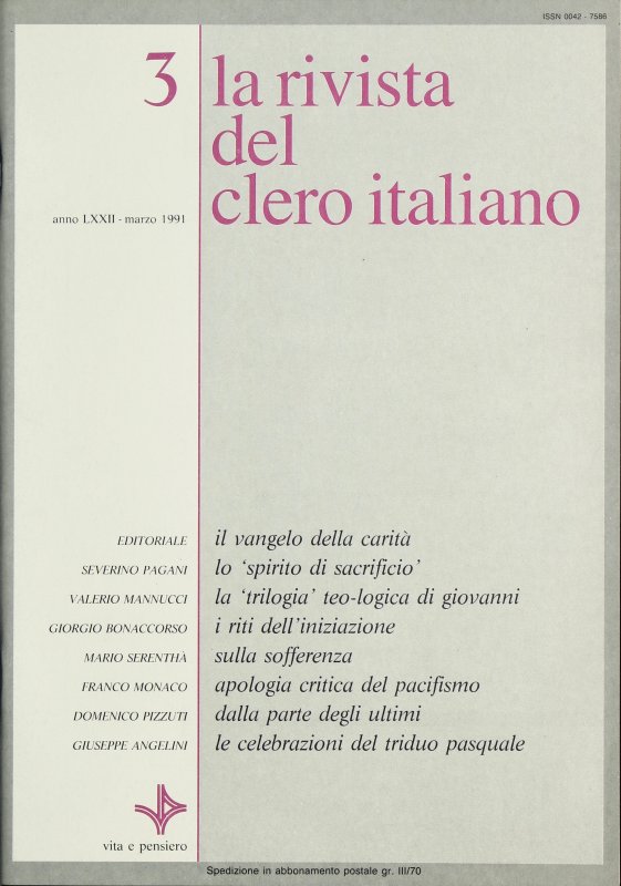LA RIVISTA DEL CLERO ITALIANO - 1991 - 3