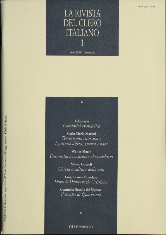 LA RIVISTA DEL CLERO ITALIANO - 2002 - 1