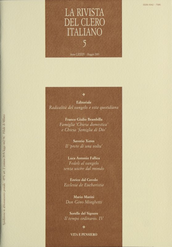 LA RIVISTA DEL CLERO ITALIANO - 2003 - 5