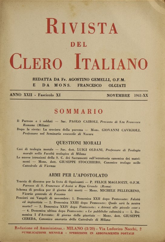 Le nuove istruzioni della S. C. dei Sacramenti sull’istruttoria canonica dei matrimoni