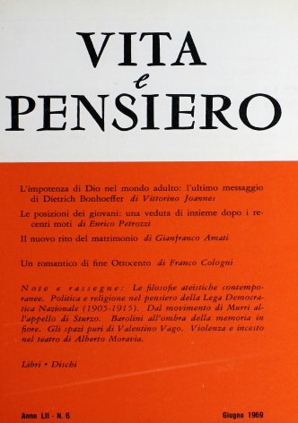 L Impotenza Di Dio Nel Mondo Adulto L Ultimo Messaggio Di Dietrich Bonhoeffer V Joannes Vita E Pensiero Articolo Vita E Pensiero