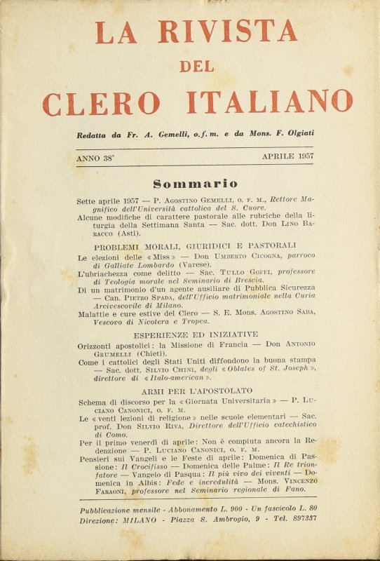 Orizzonti apostolici: la Missione di Francia