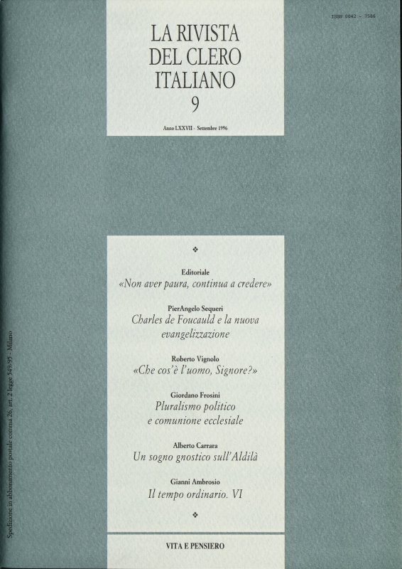 Pluralismo politico e comunione ecclesiale
