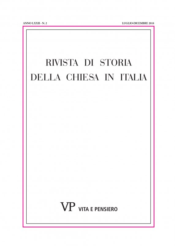 RIVISTA DI STORIA DELLA CHIESA IN ITALIA - 2018 - 2
