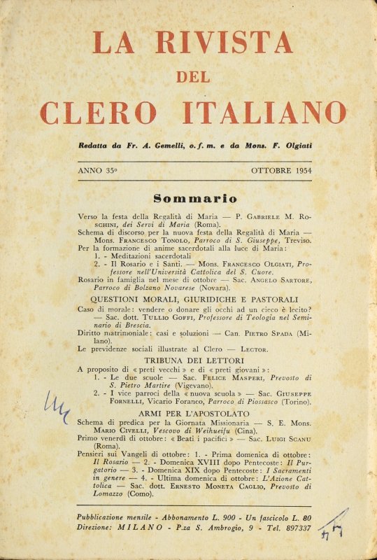 Schema di discorso per la nuova festa della Regalità di Maria