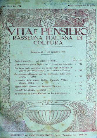VITA E PENSIERO - 1917 - 12