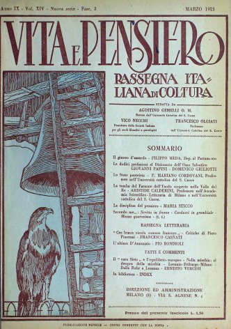 VITA E PENSIERO - 1923 - 3