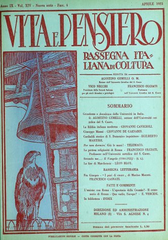 VITA E PENSIERO - 1923 - 4