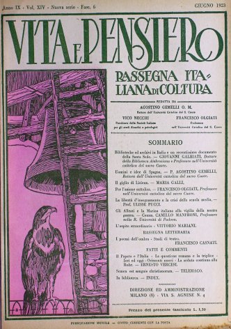 VITA E PENSIERO - 1923 - 6