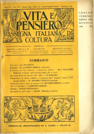 VITA E PENSIERO - 1924 - 12