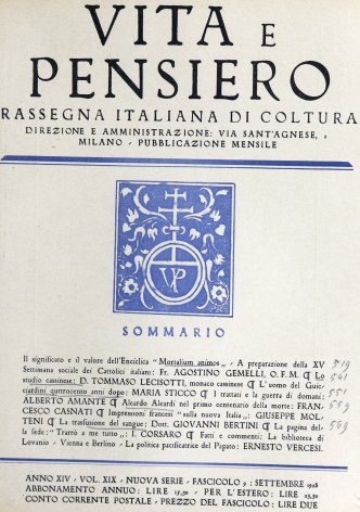 VITA E PENSIERO - 1928 - 9
