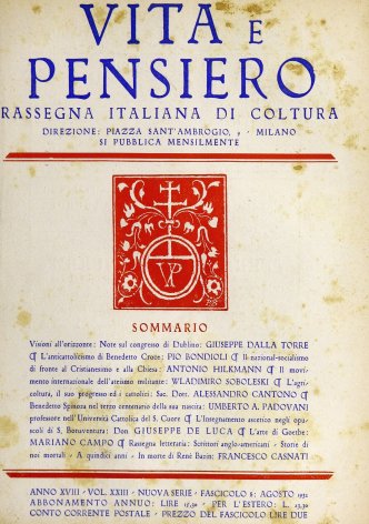 VITA E PENSIERO - 1932 - 8
