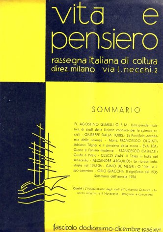 VITA E PENSIERO - 1936 - 12
