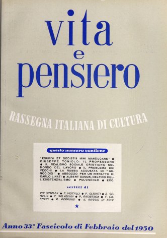 VITA E PENSIERO - 1950 - 2