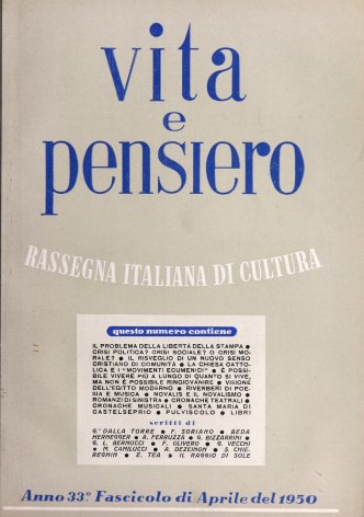 VITA E PENSIERO - 1950 - 4
