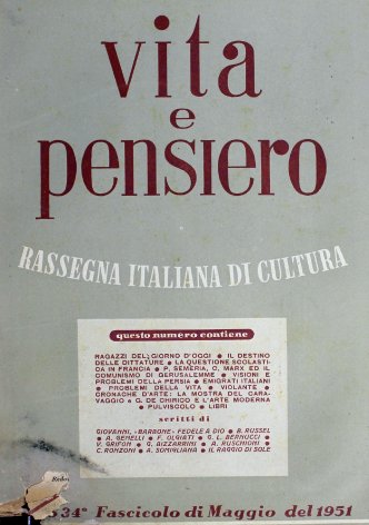 VITA E PENSIERO - 1951 - 5