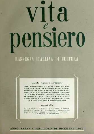 VITA E PENSIERO - 1952 - 12