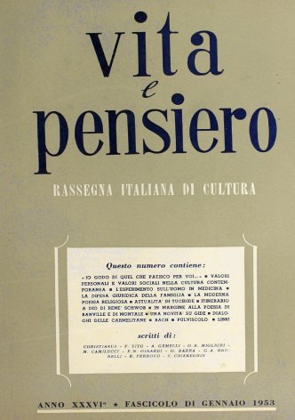 VITA E PENSIERO - 1953 - 1