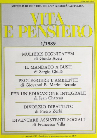 VITA E PENSIERO - 1989 - 1