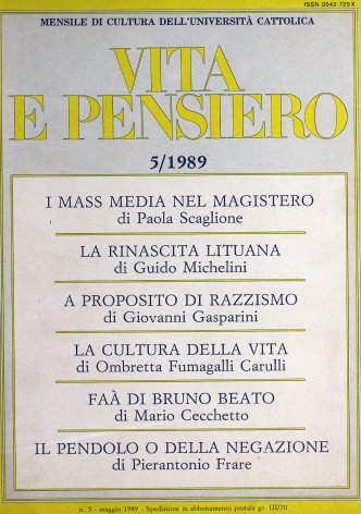 VITA E PENSIERO - 1989 - 5