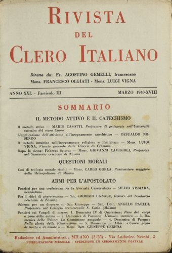 II metodo intuitivo nell’insegnamento religioso e l’attivismo