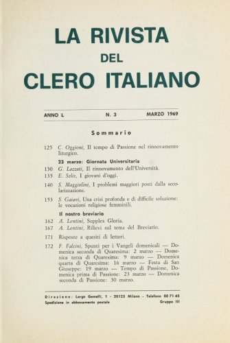 Il tempo di Passione nel rinnovamento liturgico