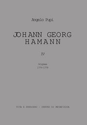 Johann Georg Hamann - Vol. IV. Origines 1774-1779