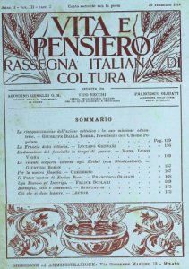 La riorganizzazione dell'azione cattolica e la sua missione educatrice