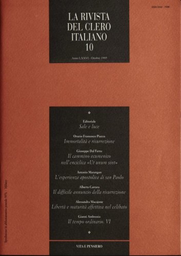 Le cose ultime: Il tempo ordinario. VI